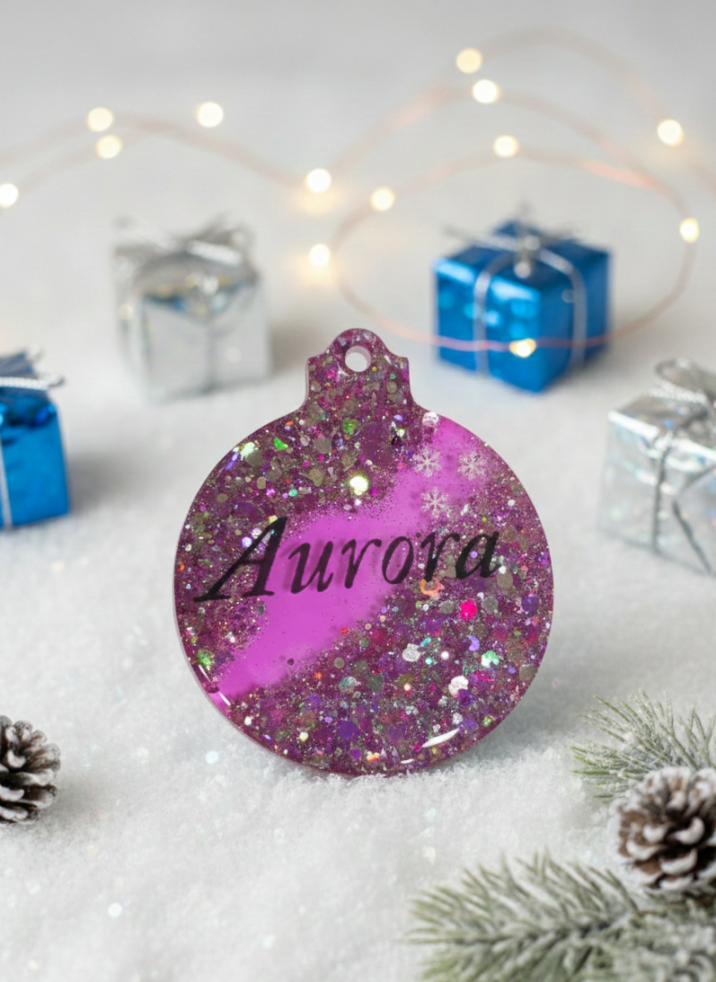 BOLA DE NAVIDAD EN RESINA (TINTA)