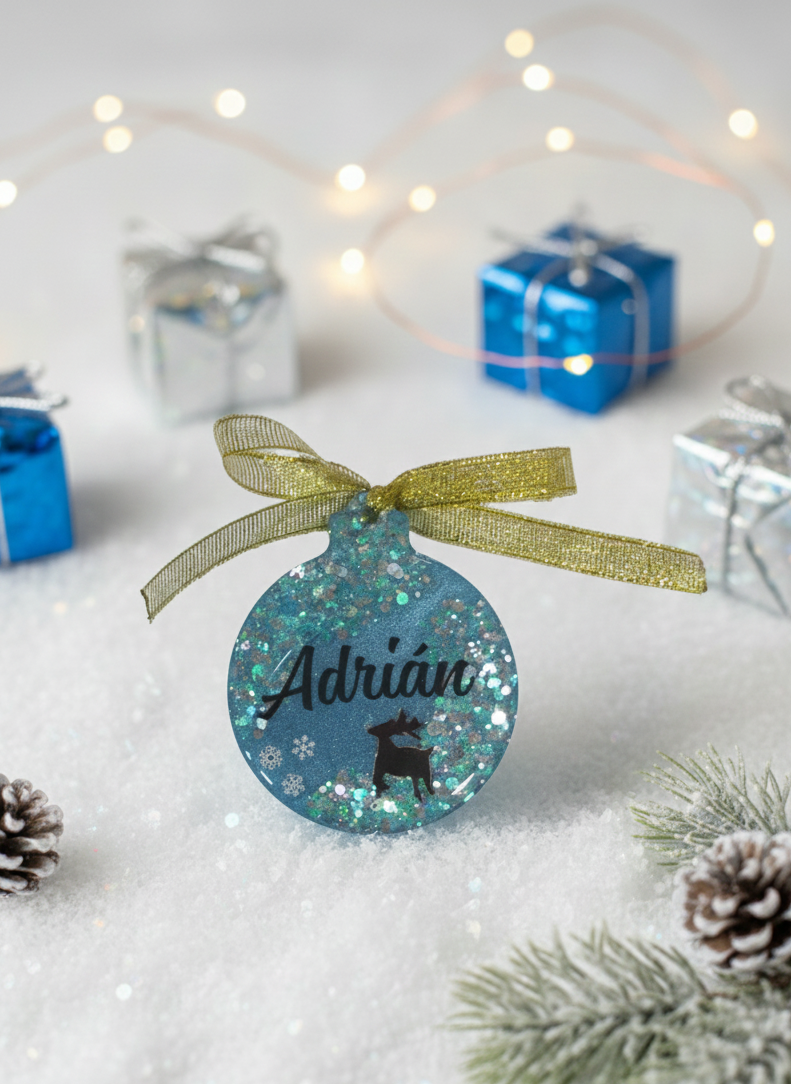 BOLA DE NAVIDAD EN RESINA (MICA)